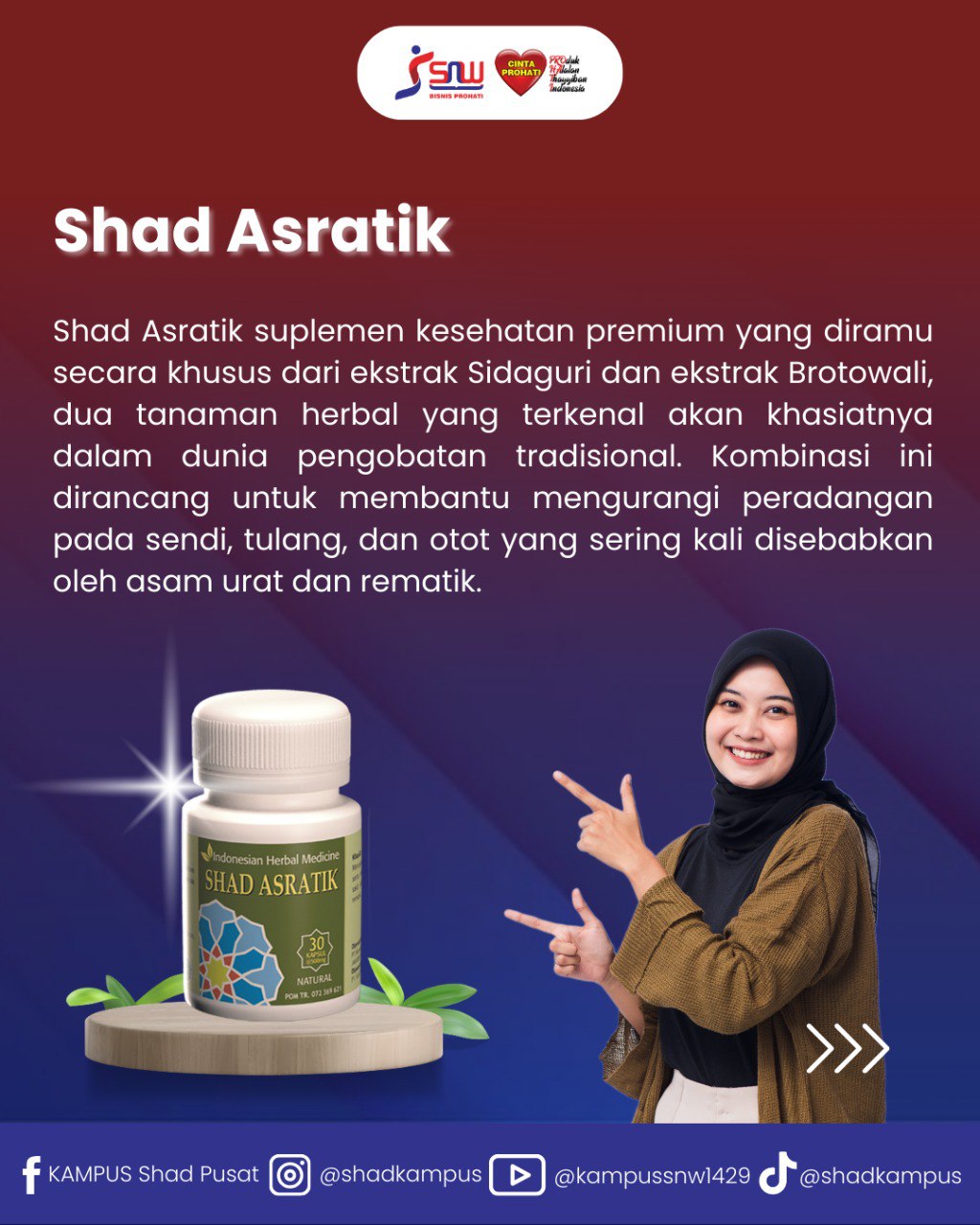 SHAD Asratik, 30 kapsul